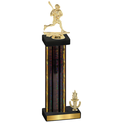 Accented Single Black Glacier Victory Lacrosse Trophy