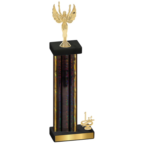 Accented Single Black Glacier First Place Victory Trophy