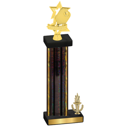 Accented Single Black Glacier Victory Pickleball Trophy