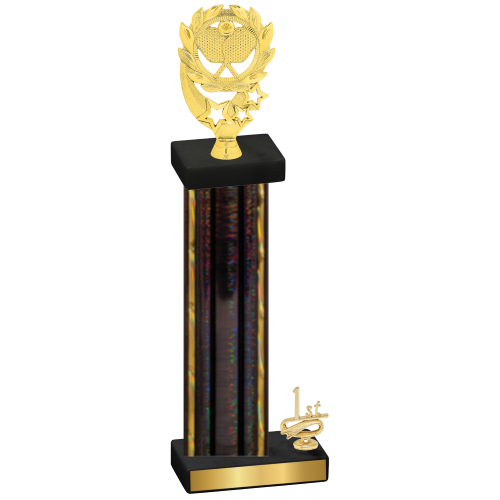 Accented Single Black Glacier First Place Pickleball Trophy