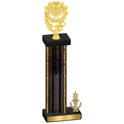 Accented Single Black Glacier Victory Pickleball Trophy