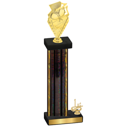 Accented Single Black Glacier First Place Pickleball Trophy