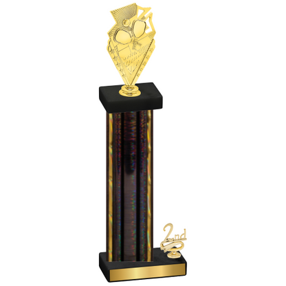 Accented Single Black Glacier Second Place Pickleball Trophy