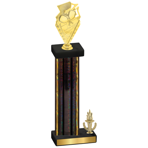 Accented Single Black Glacier Victory Pickleball Trophy