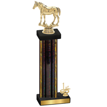 Accented Single Black Glacier First Place Horses Trophy