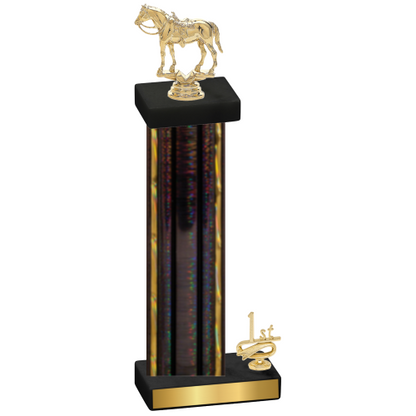 Accented Single Black Glacier First Place Horses Trophy