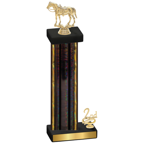 Accented Single Black Glacier Second Place Horses Trophy