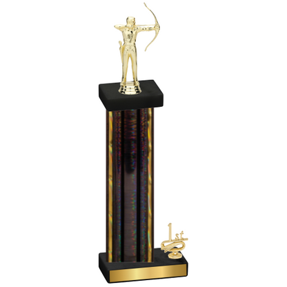 Accented Single Black Glacier First Place Archery Trophy