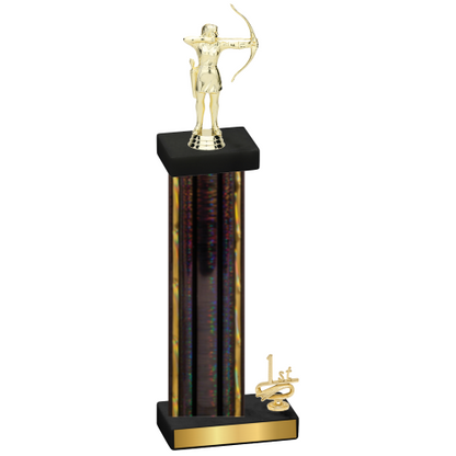 Accented Single Black Glacier First Place Archery Trophy