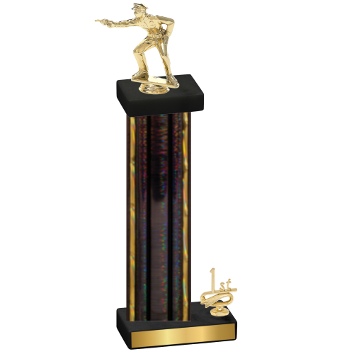 Accented Single Black Glacier First Place Shooter Trophy