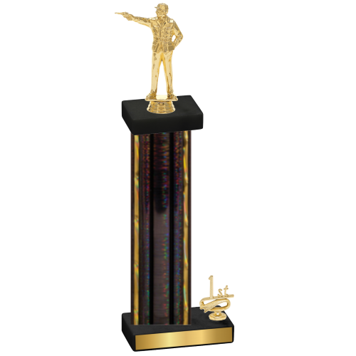 Accented Single Black Glacier First Place Shooter Trophy