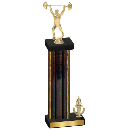 Accented Single Black Glacier Victory Weights Trophy