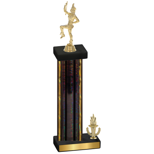 Accented Single Black Glacier Victory Majorette Trophy