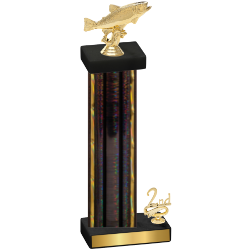 Accented Single Black Glacier Second Place Fishing Trophy