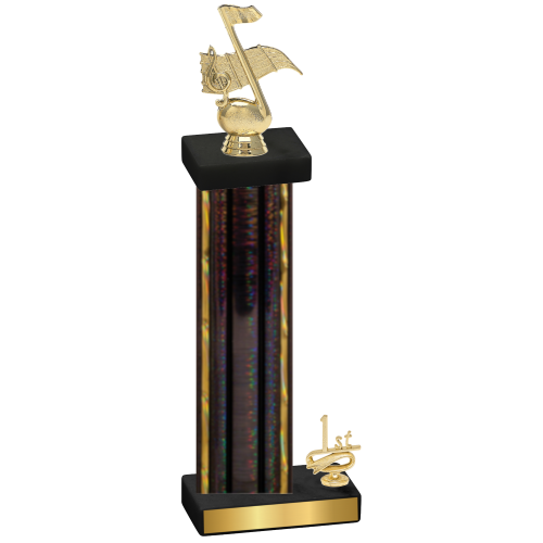 Accented Single Black Glacier First Place Music Trophy