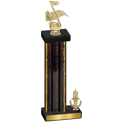 Accented Single Black Glacier Victory Music Trophy