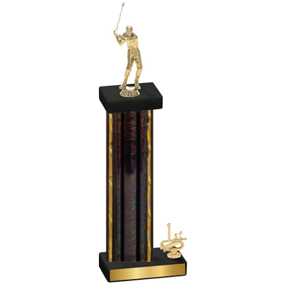 Accented Single Black Glacier First Place Golf Trophy