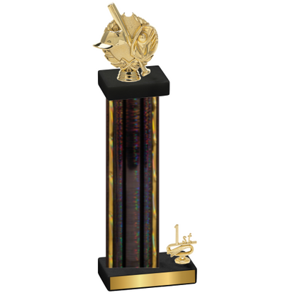 Accented Single Black Glacier First Place Baseball Trophy