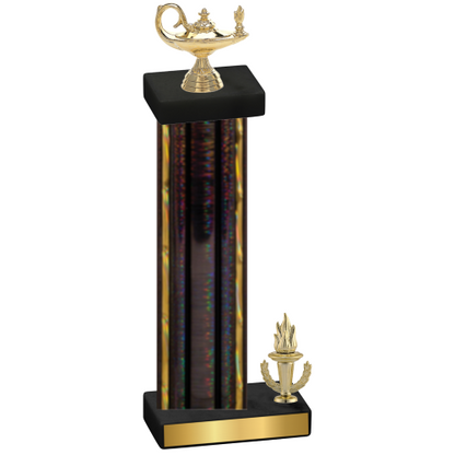 Accented Single Black Glacier Victory Academics Trophy