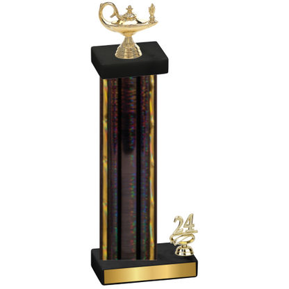 Accented Single Black Glacier Year Academics Trophy