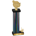 Accented Single Black Carbon Fiber First Place Tennis Trophy