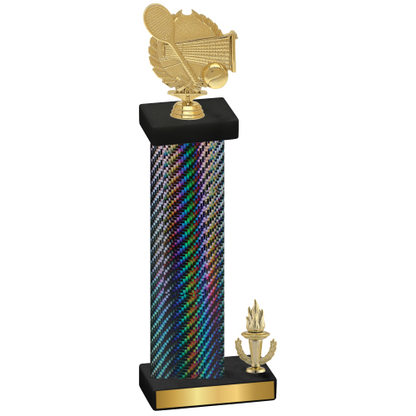 Accented Single Black Carbon Fiber Victory Tennis Trophy