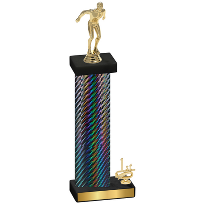 Accented Single Black Carbon Fiber First Place Swimming Trophy