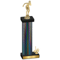 Accented Single Black Carbon Fiber First Place Tennis Trophy