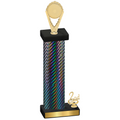 Accented Single Black Carbon Fiber Second Place Insert Trophy
