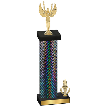 Accented Single Black Carbon Fiber Victory Victory Trophy