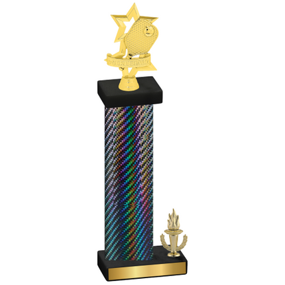 Accented Single Black Carbon Fiber Victory Pickleball Trophy