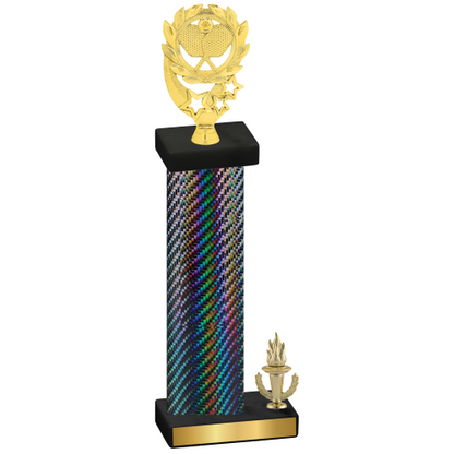 Accented Single Black Carbon Fiber Victory Pickleball Trophy