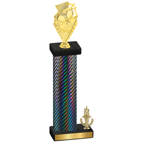 Accented Single Black Carbon Fiber Victory Pickleball Trophy