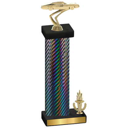 Accented Single Black Carbon Fiber Victory Cars Trophy