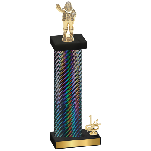 Accented Single Black Carbon Fiber First Place Holiday Trophy