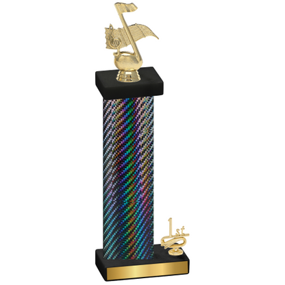 Accented Single Black Carbon Fiber First Place Music Trophy