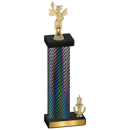 Accented Single Black Carbon Fiber Victory Academics Trophy