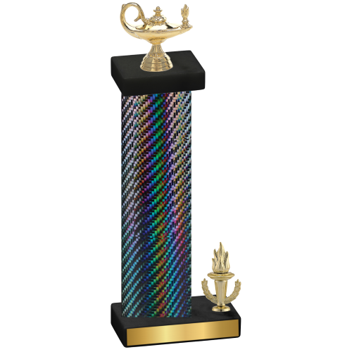 Accented Single Black Carbon Fiber Victory Academics Trophy