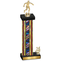 Accented Single Flag USA Year Soccer Trophy
