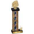 Accented Single Flag USA First Place Soccer Trophy