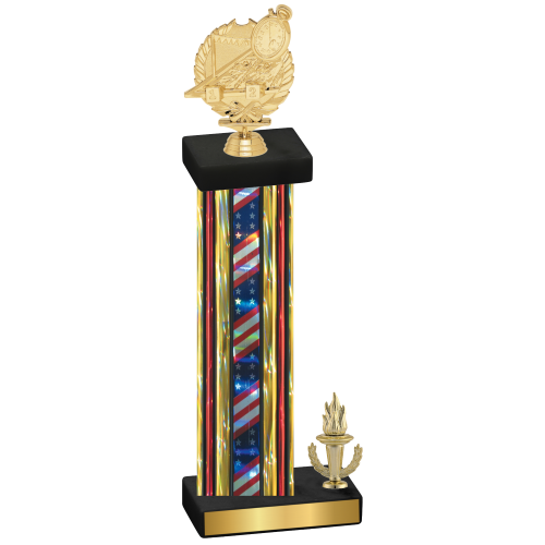 Accented Single Flag USA Victory Swimming Trophy