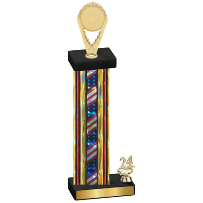 Accented Single Flag USA Year Insert Trophy