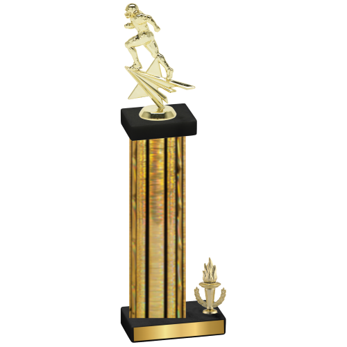 Accented Single Gold Glacier Victory Football Trophy