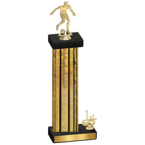 Accented Single Gold Glacier First Place Soccer Trophy