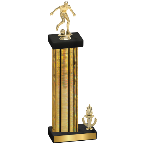 Accented Single Gold Glacier Victory Soccer Trophy