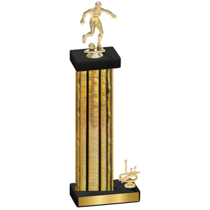 Accented Single Gold Glacier First Place Soccer Trophy