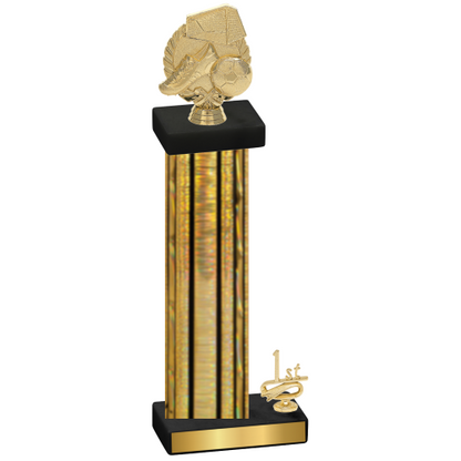 Accented Single Gold Glacier First Place Soccer Trophy