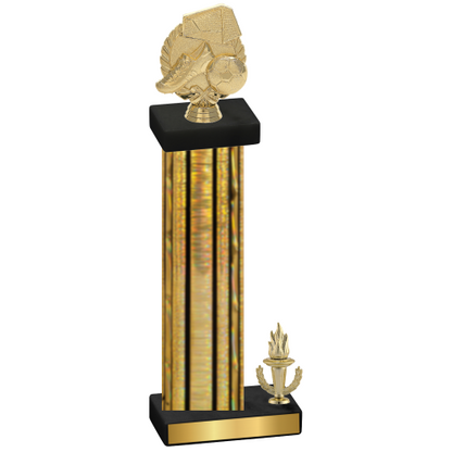 Accented Single Gold Glacier Victory Soccer Trophy