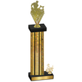 Accented Single Gold Glacier Third Place Rugby Trophy
