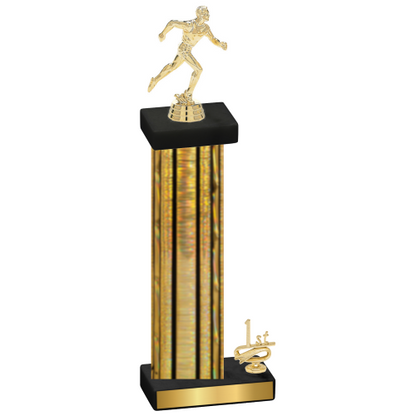 Accented Single Gold Glacier First Place Running Trophy